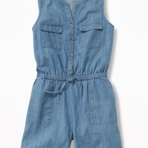 Conjunto de Mezclilla para Niña con Short y Manga Corta